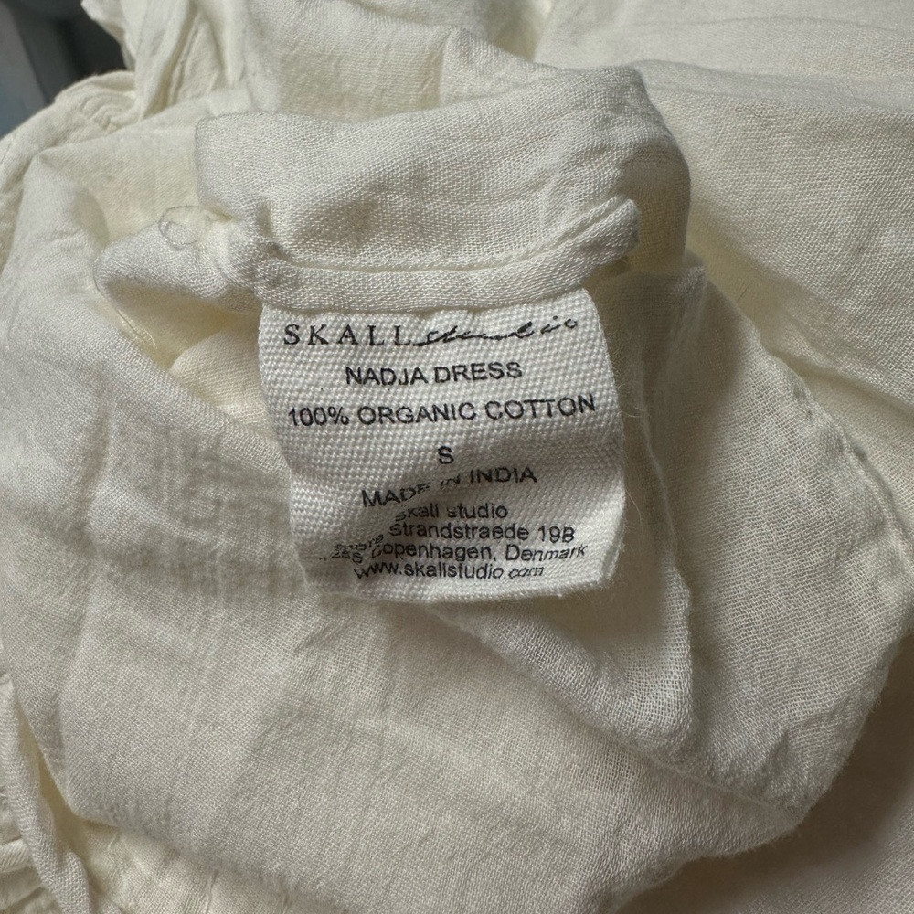 NWT Skall Studio Nadja Cotton Gauze Dress in Off-White - Picture 7 of 9